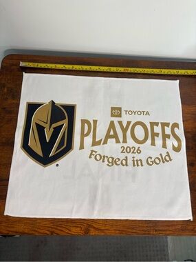 Vegas Golden Knights Playoffs 2026 'Forged in Gold' Rally Towel - White & Gold
